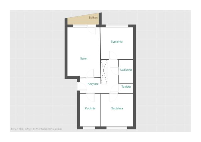 Mieszkanie 3-pokojowe Poznań Chartowo, os. Tysiąclecia. Zdjęcie 14