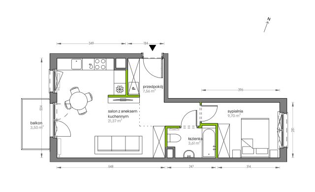 Mieszkanie 2-pokojowe Kraków Płaszów, ul. Myśliwska. Zdjęcie 25