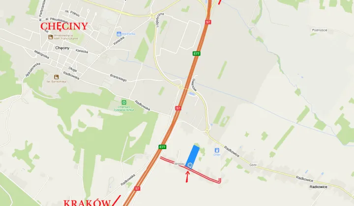 Działka budowlana Starochęciny Wrzosy