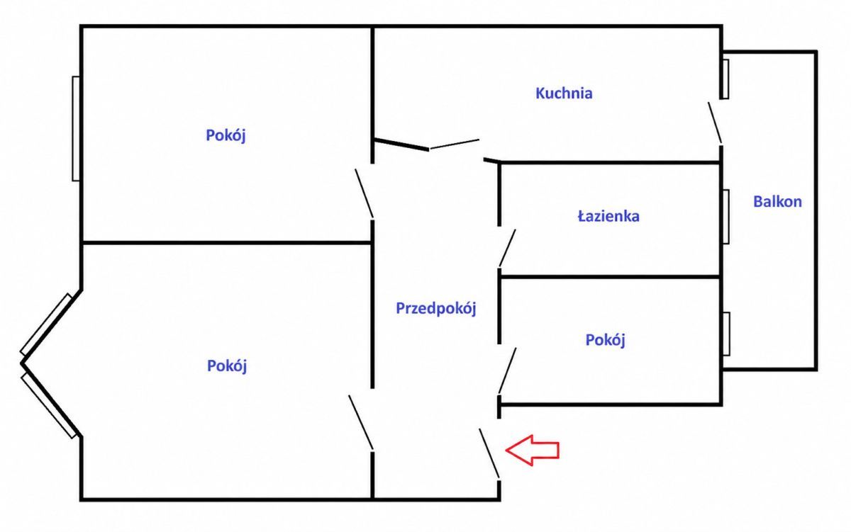 Mieszkanie 3-pokojowe Wrocław Tarnogaj, ul. Piękna. Zdjęcie 14