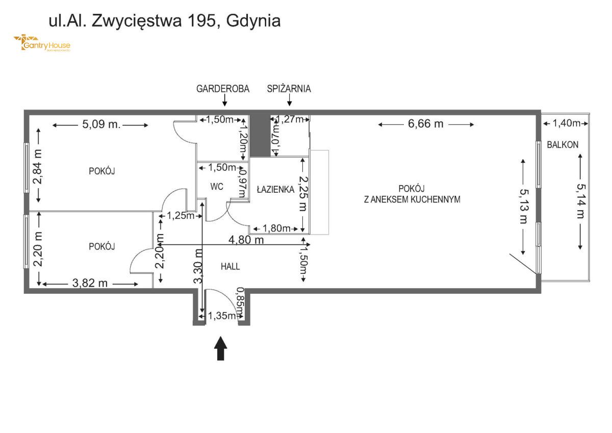 Mieszkanie 3-pokojowe Gdynia Orłowo, al. Zwycięstwa. Zdjęcie 19