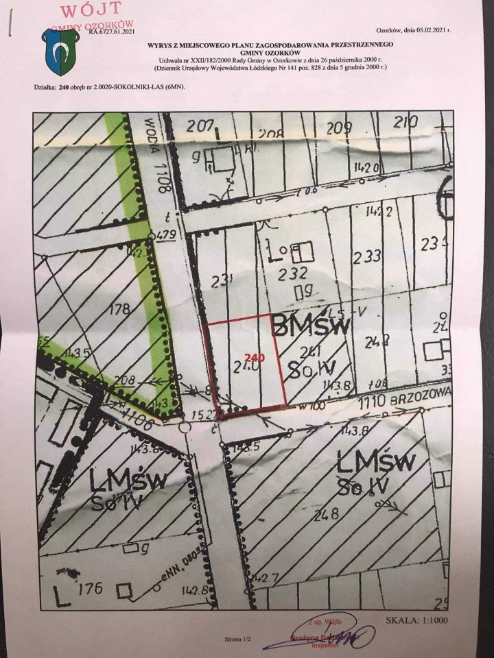 Działka budowlana Sokolniki-Las, ul. Brzozowa. Zdjęcie 5