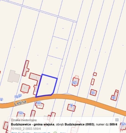 Działka Budziszewice, ul. Leśna. Zdjęcie 1