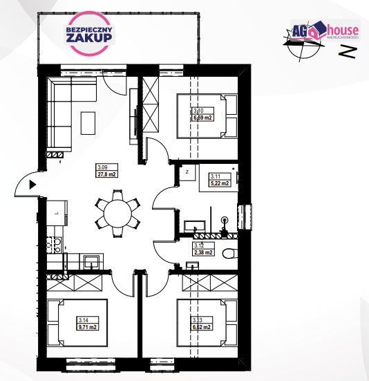 Mieszkanie 3-pokojowe Ostrowo, ul. Zabytkowa. Zdjęcie 27