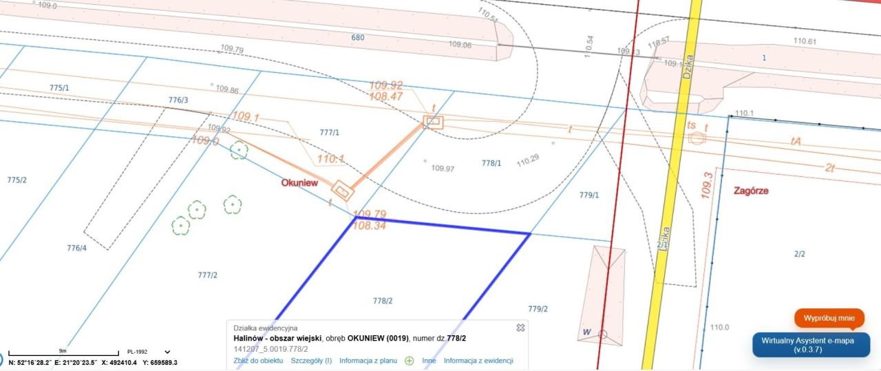 Działka inwestycyjna Okuniew, DW 637. Zdjęcie 7