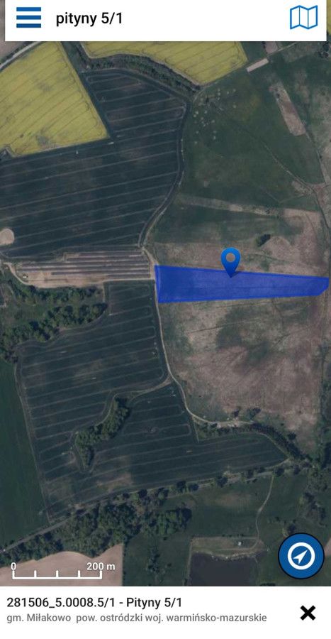 Działka rolna Pityny. Zdjęcie 3