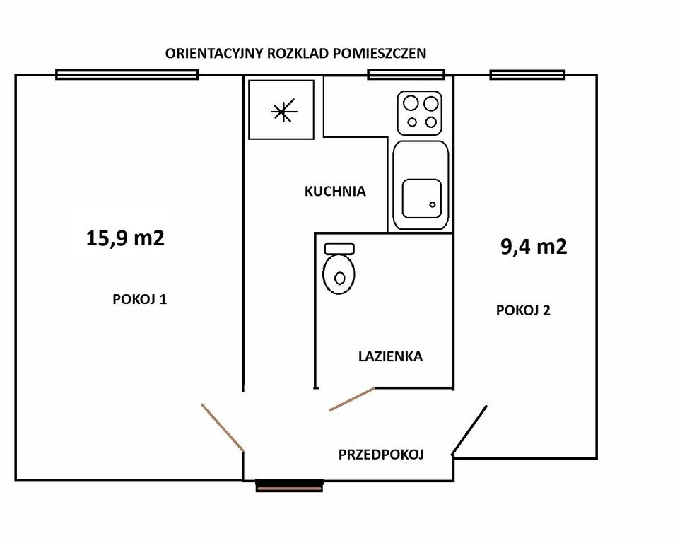 Mieszkanie 2-pokojowe Rzeszów, ul. Króla Bolesława Krzywoustego. Zdjęcie 6