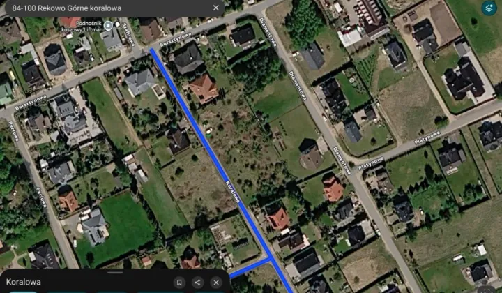 Działka budowlana Rekowo Górne, ul. Koralowa