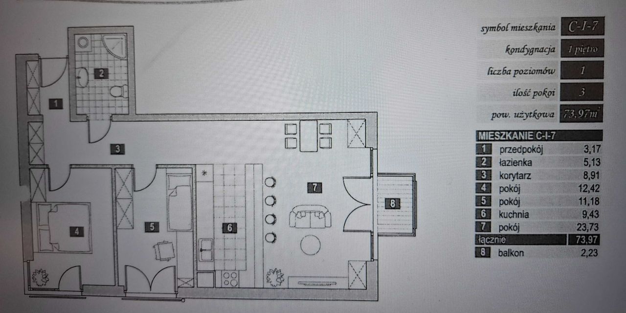 Mieszkanie 3-pokojowe Koszalin, ul. Hołdu Pruskiego. Zdjęcie 8