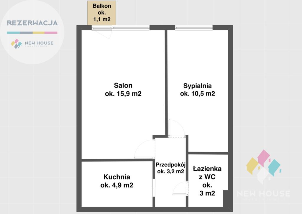 Mieszkanie 2-pokojowe Olsztyn Zatorze, ul. Jagiellońska. Zdjęcie 10