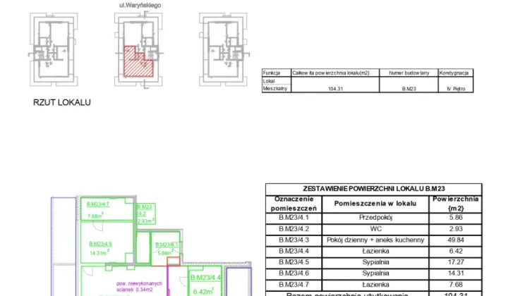 Mieszkanie 3-pokojowe Busko-Zdrój, ul. Ludwika Waryńskiego