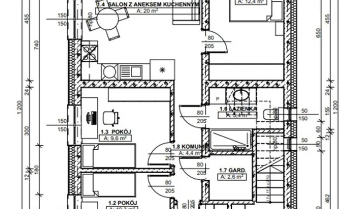 bliźniak, 4 pokoje Niewodnica Kościelna, ul. Polna