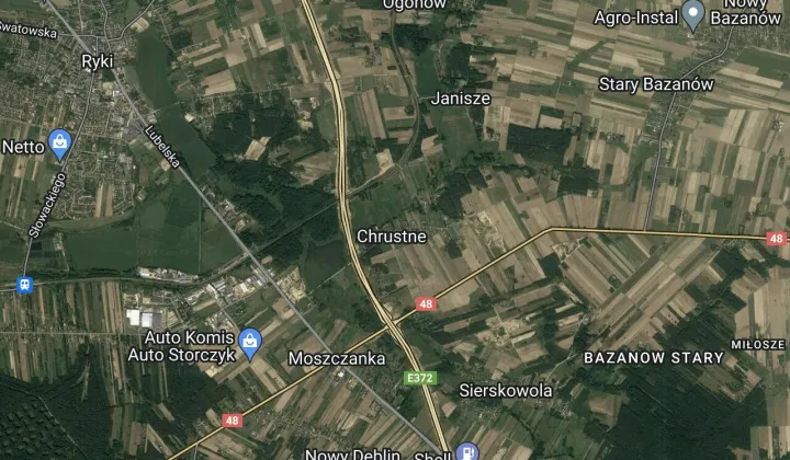 Działka inwestycyjna Chrustne