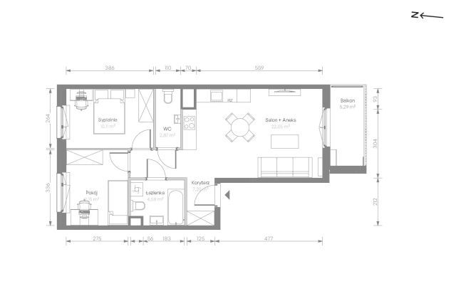 Mieszkanie 3-pokojowe Warszawa Chrzanów, ul. Szeligowska. Zdjęcie 7