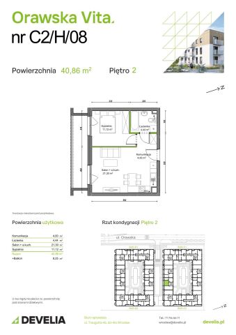 Mieszkanie 2-pokojowe Wrocław Ołtaszyn, ul. Orawska. Zdjęcie 8