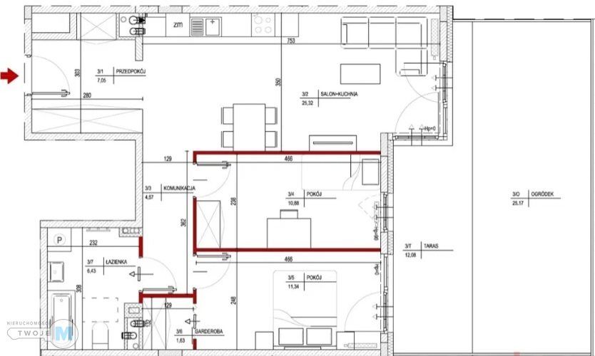 Mieszkanie 3-pokojowe Kielce Bukówka, ul. Wojska Polskiego. Zdjęcie 15
