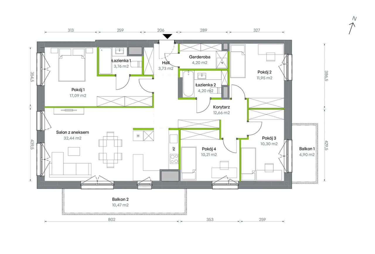 Mieszkanie 5-pokojowe Warszawa Targówek, ul. Oliwska. Zdjęcie 16