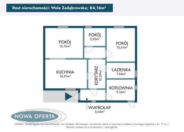 dom wolnostojący, 3 pokoje Wola Zadąbrowska Nowa. Zdjęcie 38