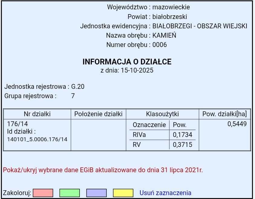 Działka inwestycyjna Kamień. Zdjęcie 2