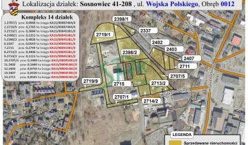 Działka inwestycyjna Sosnowiec, ul. Wojska Polskiego