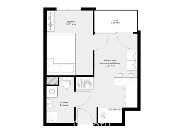 Mieszkanie 2-pokojowe Gdańsk Letnica, ul. Starowiejska. Zdjęcie 1