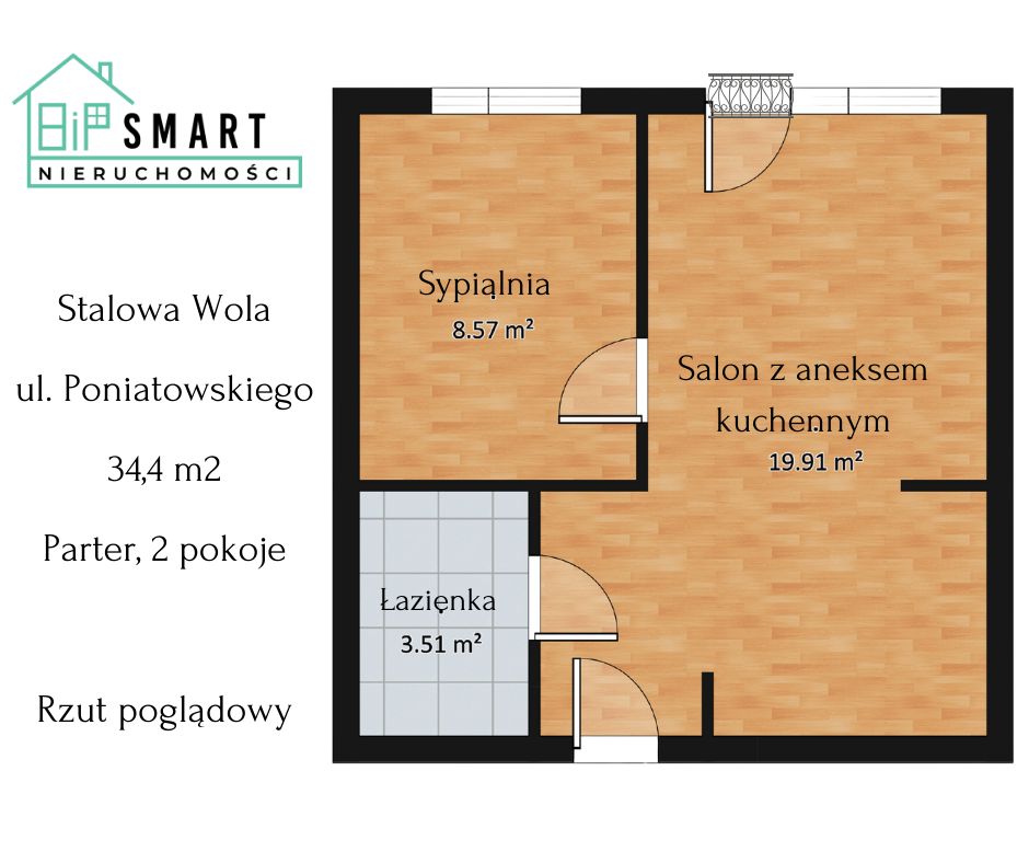 Mieszkanie 2-pokojowe Stalowa Wola, ul. Józefa Poniatowskiego. Zdjęcie 8