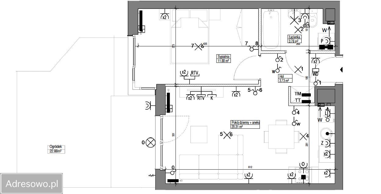 Mieszkanie 2-pokojowe Gdańsk Letnica, ul. Letnicka. Zdjęcie 13