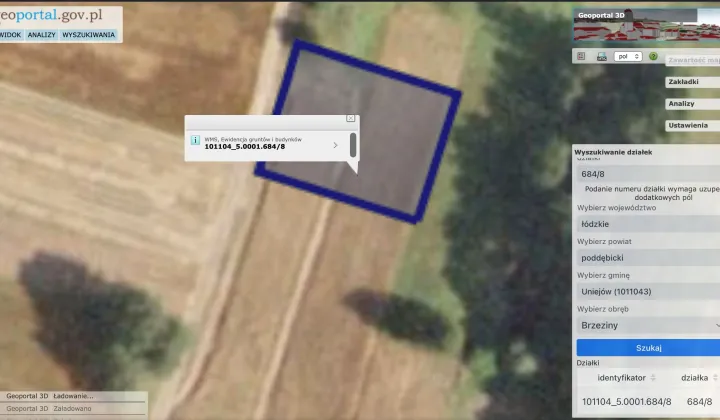 Działka budowlana Brzeziny
