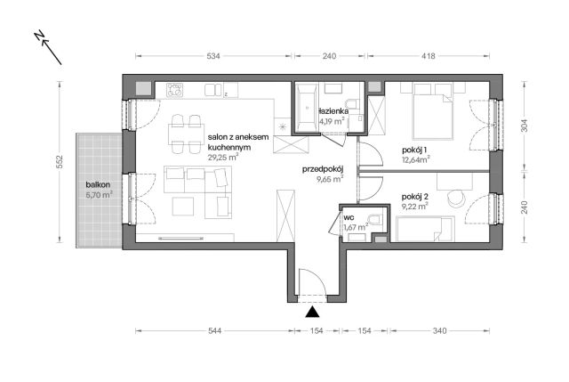 Mieszkanie 3-pokojowe Katowice Brynów, ul. Ceglana. Zdjęcie 7