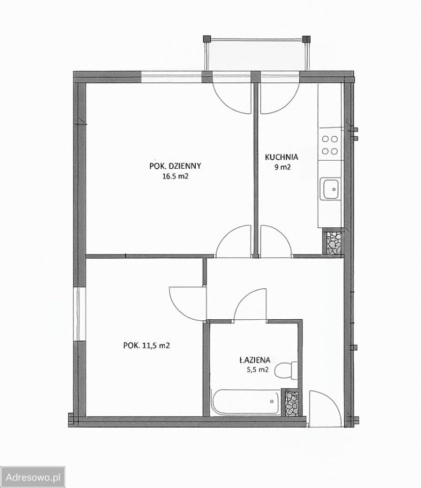 Mieszkanie 2-pokojowe Kraków Dębniki, ul. Raciborska. Zdjęcie 18