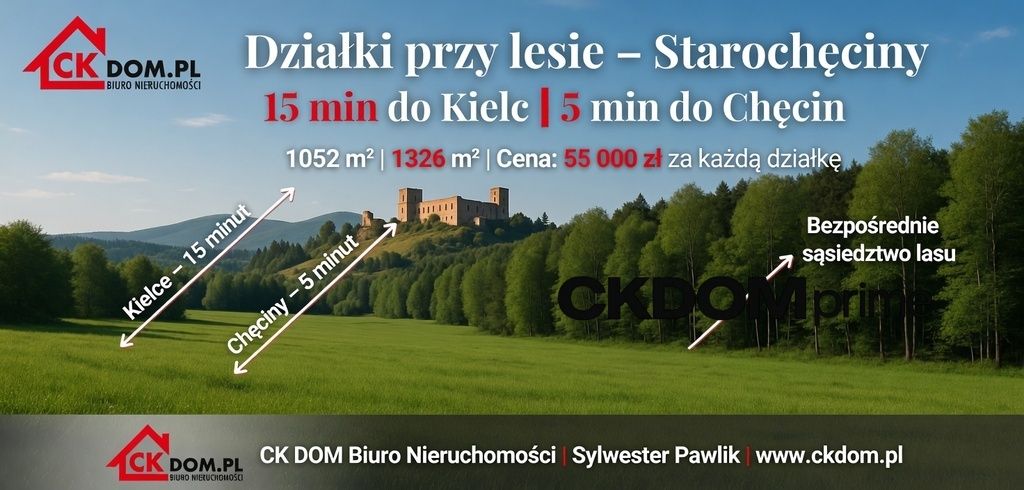 Działka Starochęciny. Zdjęcie 1