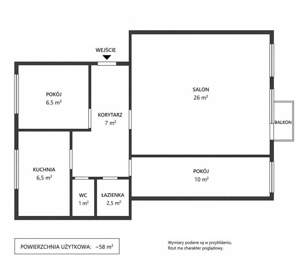 Mieszkanie 3-pokojowe Toruń Koniuchy, ul. Legionów. Zdjęcie 6