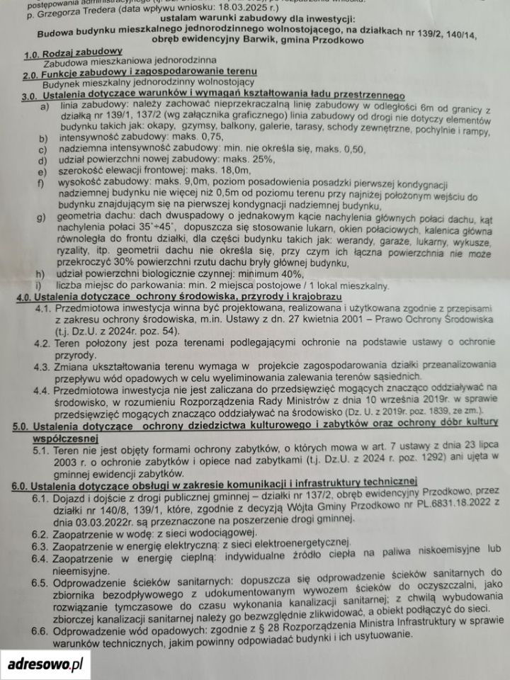 Działka rolno-budowlana Barwik, ul. Sosnowa. Zdjęcie 5