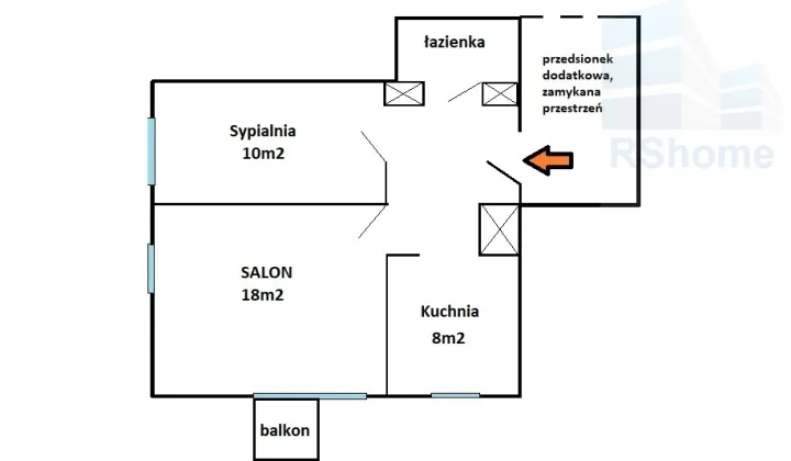 Mieszkanie 2-pokojowe Warszawa Mokotów, ul. Zwierzyniecka