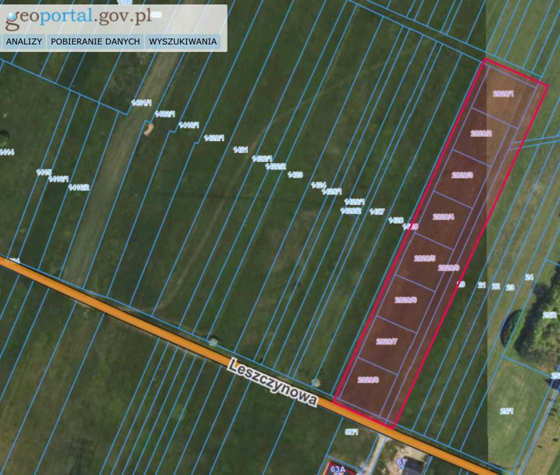 Działka budowlana Poręba Krawce, ul. Leszczynowa. Zdjęcie 3