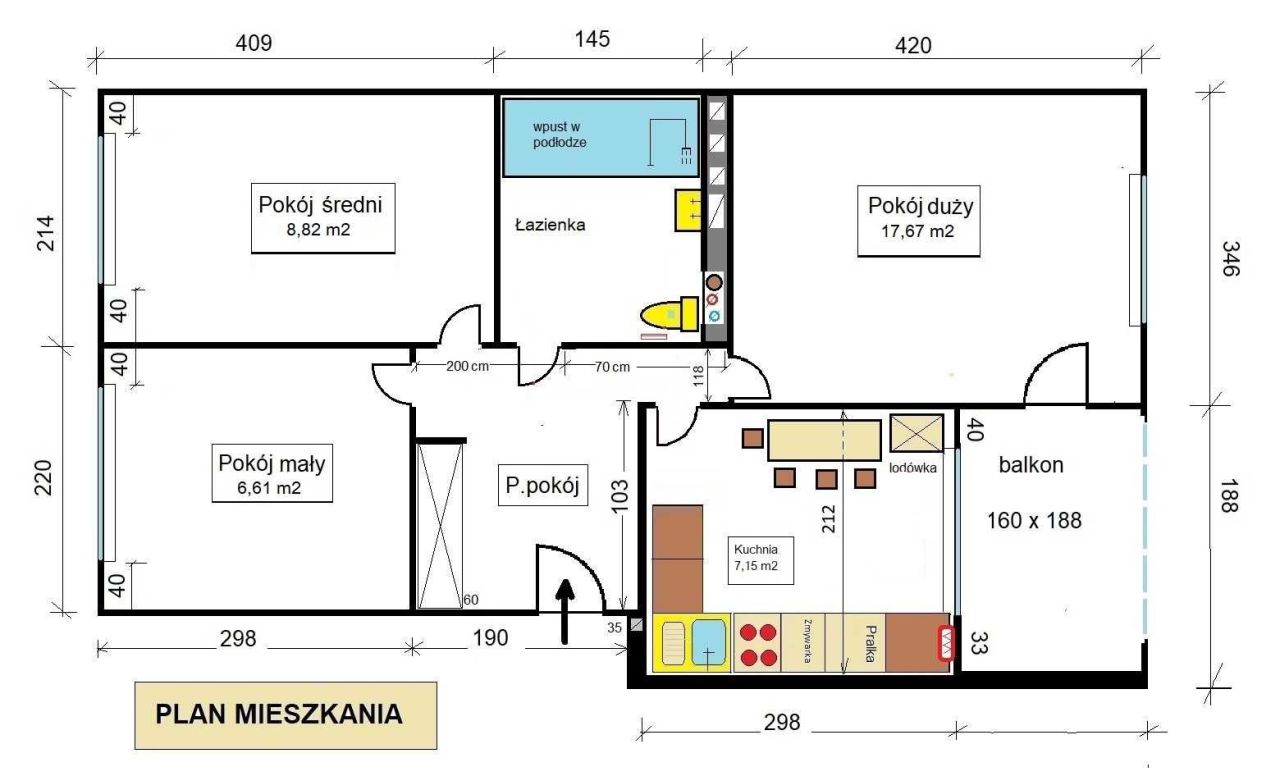 Mieszkanie 3-pokojowe Ełk. Zdjęcie 8