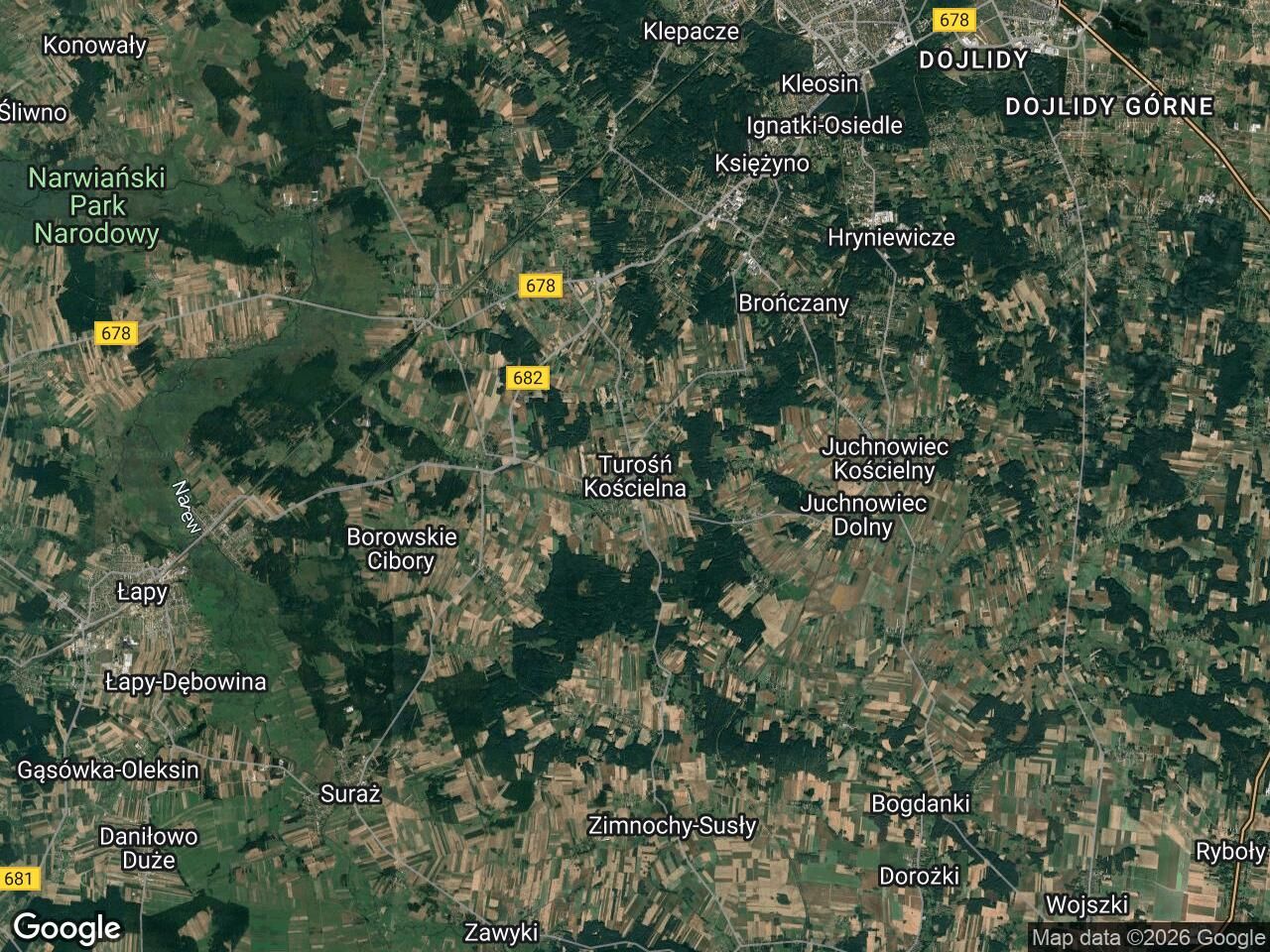 Działka leśna Turośń Kościelna