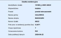 Działka budowlana Biadaszki. Zdjęcie 3