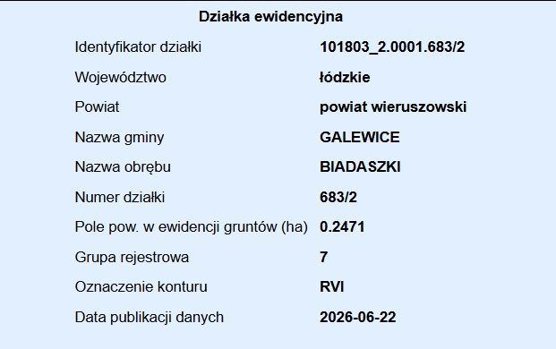 Działka budowlana Biadaszki. Zdjęcie 4