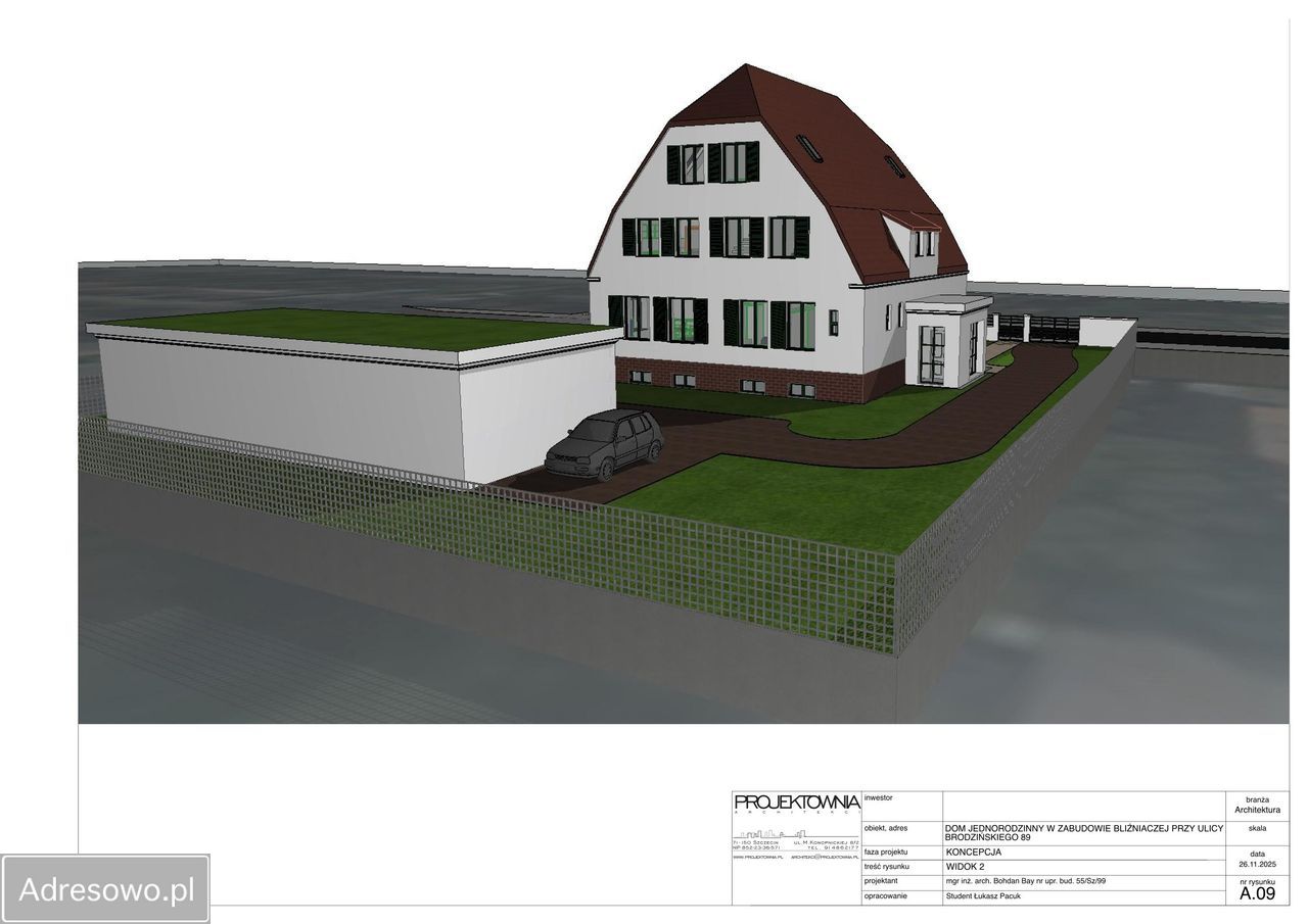 dom wolnostojący, 8 pokoi Szczecin Pogodno, ul. Kazimierza Brodzińskiego. Zdjęcie 4