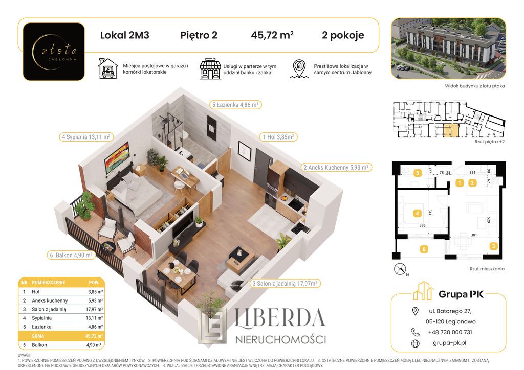 Mieszkanie 2-pokojowe Jabłonna, ul. Złotej Renety. Zdjęcie 4