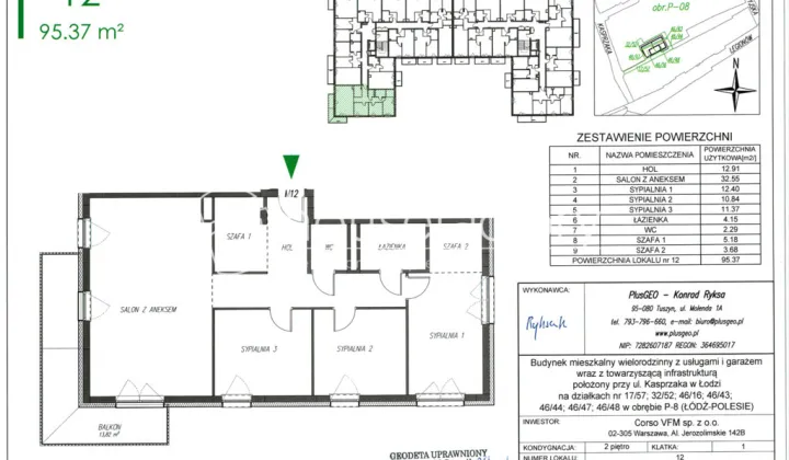 Mieszkanie 4-pokojowe Łódź Koziny, ul. Marcina Kasprzaka