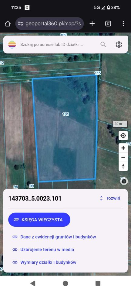 Działka rolna Purzyce