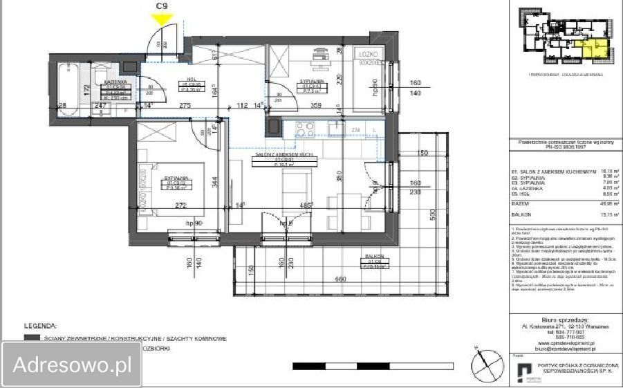 Mieszkanie 3-pokojowe Warszawa Włochy. Zdjęcie 12