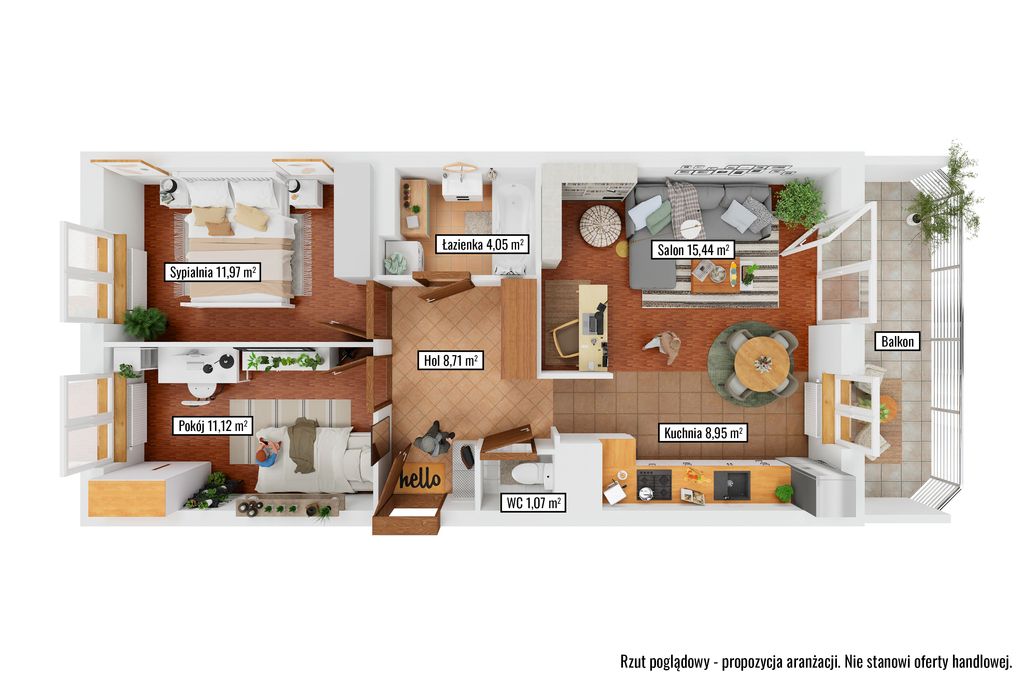 Mieszkanie 3-pokojowe Zielonka, ul. Prymasa Stefana Wyszyńskiego. Zdjęcie 16