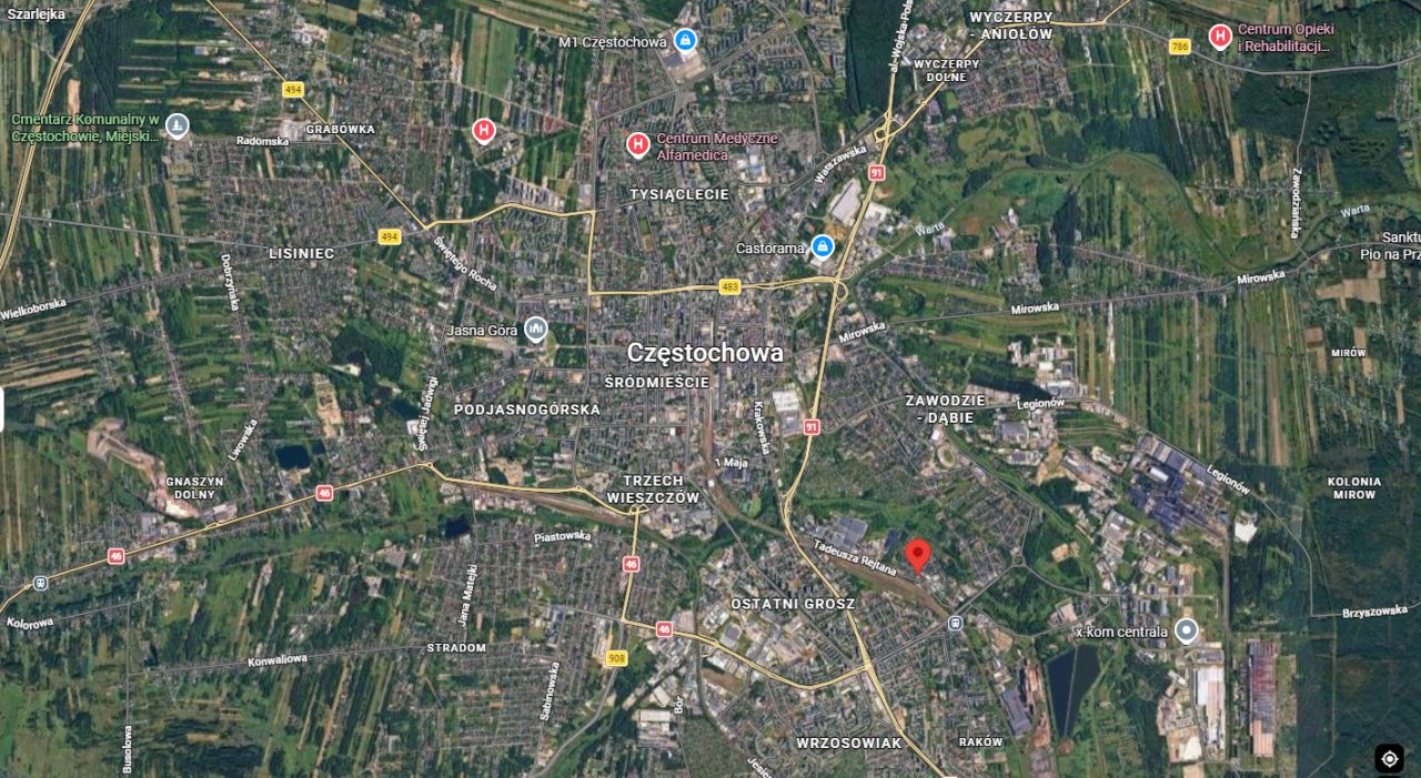 Działka budowlana Częstochowa Dębie, ul. Kochanowskiego. Zdjęcie 3