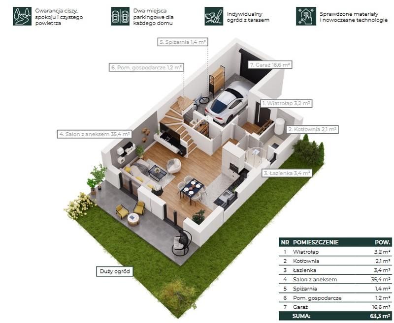 bliźniak, 5 pokoi Łazy. Zdjęcie 5