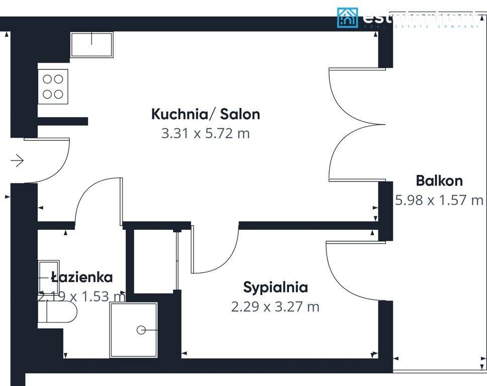 Mieszkanie 2-pokojowe Katowice Dolina Trzech Stawów, ul. gen. Kazimierza Pułaskiego. Zdjęcie 20