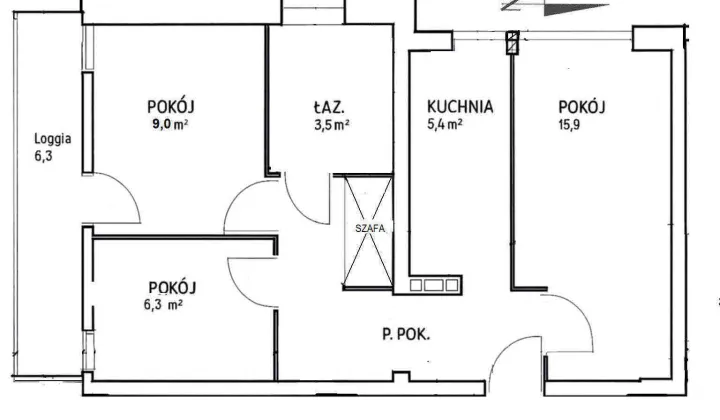 Mieszkanie 3-pokojowe Kraków Krowodrza, ul. Władysława Łokietka