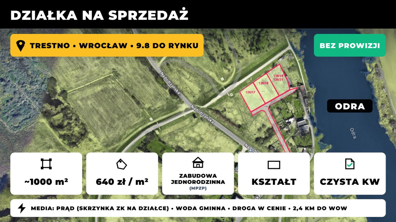Działka budowlana Trestno, ul. Nadodrzańska. Zdjęcie 1
